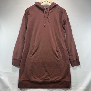 Toad&Co Brown Long-Sleeve Hoodie Dress